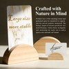 Karida 24-Pack Wooden Table Number Stands – Rustic Semicircular Place