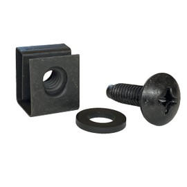 10-32 Slide-on Cage Nuts, Screws w/Washers - 2 Pack USA Made