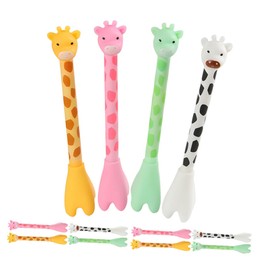 jojofuny 1set Cute Giraffe Writing Pens Ergonomic for Students Lightweight and Compact Design for Office Home and Crafting Activities 12pcs