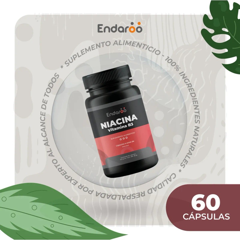 Niacina Vitamina B3 Premium 60 Cápsulas