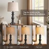 24.5" Table Lamp Set of 2, Rustic Farmhouse Bedside Lamps