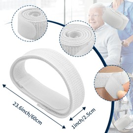 4 Packs Leg Bag Straps(White), Urine Drainage Bag Strap Catheter Leg Bag Straps with Soft Elastic Fabric Comfortable Silicone Grips for Men Women Urine Tube Fix Device Supplies