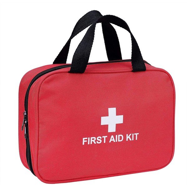 First Aid Kit, 230-Piece Premium First Aid Kit, Emergency Kit, Portable Aid Bag, Includes Car Window Hammer, Emergency Blanket, Perfect for Car, Outdoor, Travel, Home, Workplace, Camping