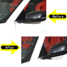 Ynei ABS GLoss Black Side view Base Add-on Wind Deflector Fits Corvette C8 20-24