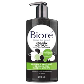 Bioré Limpiador Profundo de Poros con Carbon Natural, 200 ml                                                                                          