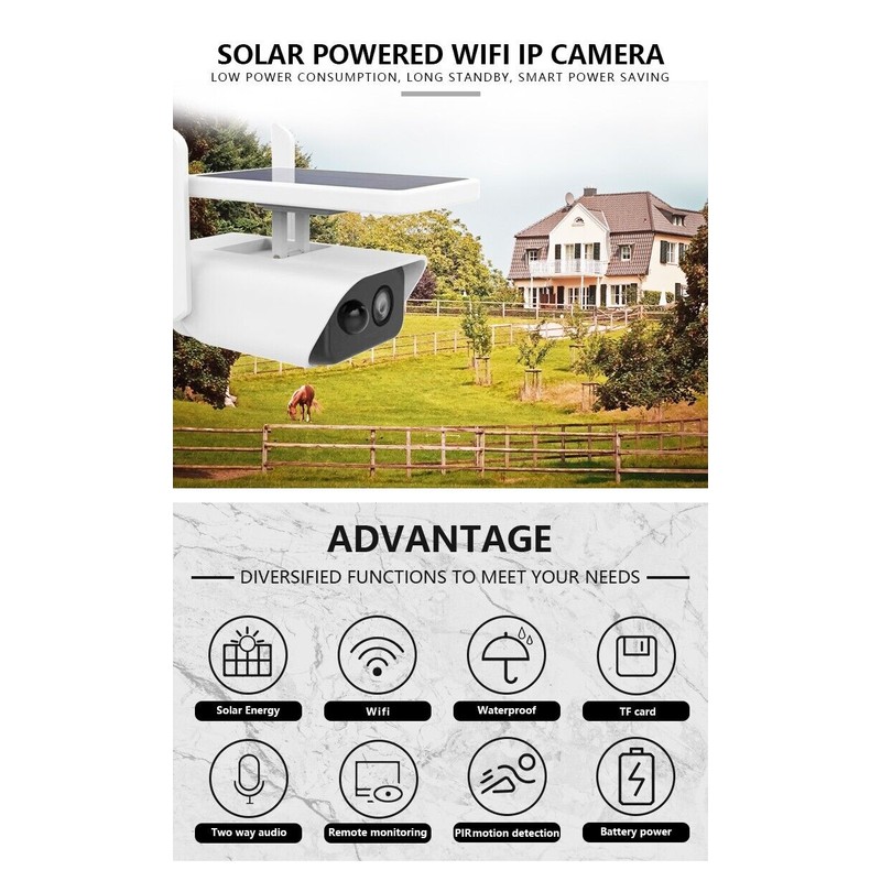 SOLAR WI-FI Outdoor Camera NEW