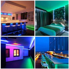 DAYBETTER Waterproof Led Strip Lights 32.8ft Flexible Color Change RGB with 44 Keys Remote Controller and 12volts Power Supply for Bedroom, Kitchen, Home Decoration