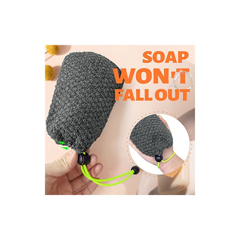 MIG4U Bolsa de Jabón Exfoliante para Ducha 2 Piezas -
