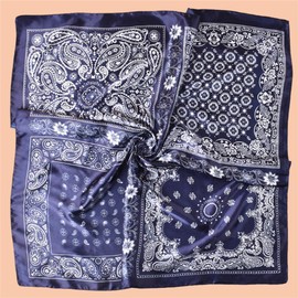 upeilxd 35” Hair Scarf for Women Satin Hair Scarves Silk Bandanas Scarf Headscarf Hair Wrapping and Sleeping (White/Black/Navy Blue/Brown)