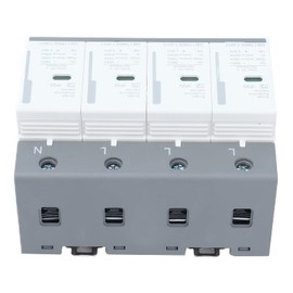 SOULONG 4P PV House Protector TH35mm Wide DIN Rail Protector,BEM LY100KA /380V SPD Arrester Low Voltage Arrester Device Lightning Protection