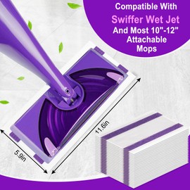 40 Count Disposable Wet Pads Refill for Swiffer Wet Jet Spray Mop, Wet Jet Pads Refills for Multi Surface, Disposable Wet Jet Hardwood Floor Cleaner for swiffer Wet Pads Refill, Thickness & Absorbent