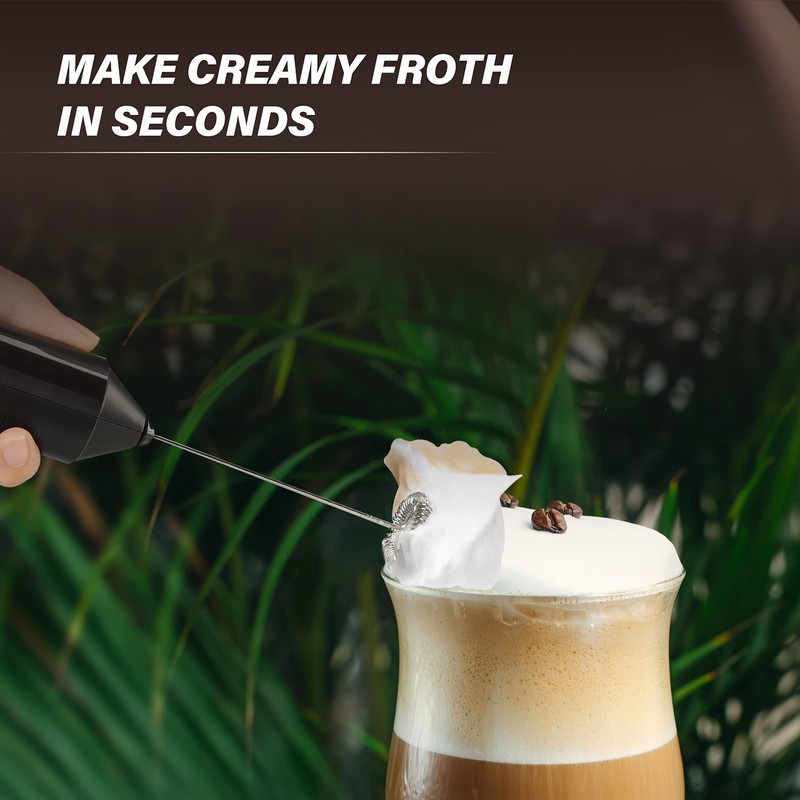 Simple Deluxe Electric Milk Frother Handheld Battery Operated Automatic Milk