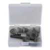 10pcs Black Silicone Double Layer Closed Domes Ear Tips with