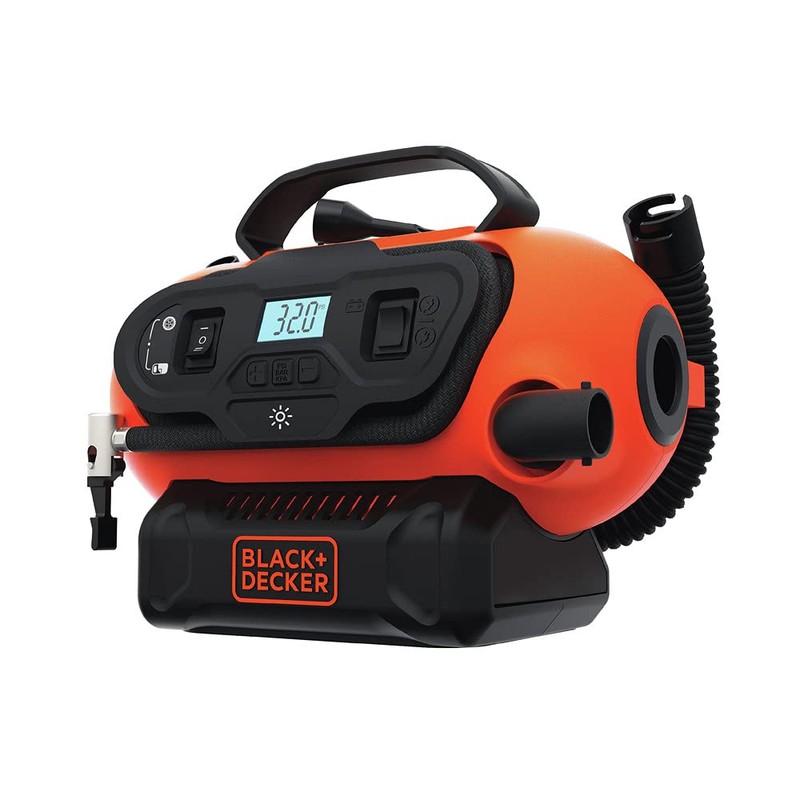 BLACK+DECKER Tire Inflator Portable Air Compressor, Air Pump for Inflatables,