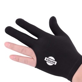 BEKZILY Billiard Gloves for Left/Right Hand (Black Full Finger, Right Hand)