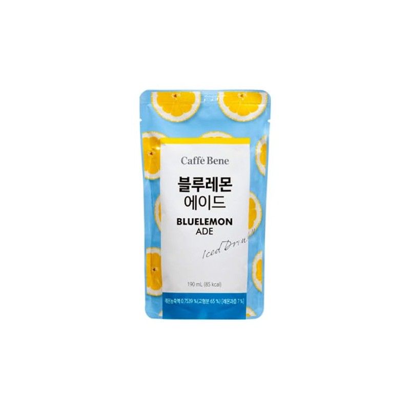 Caffe Bene Iced Fruity Drink Pouch Bluelemon Ade Flavour Bundle