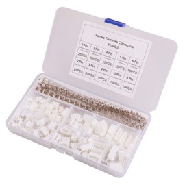 GTIWUNG 480pcs 2.54mm JST Plug Connector Kit 2 Pin 3 Pin 4 Pin 5 Pin 6 Pin Male+Female Connector Female Jumper Wires XH 2.54mm Connector JST-XH Connector Cable Kit JST XH Type Terminal Connectors