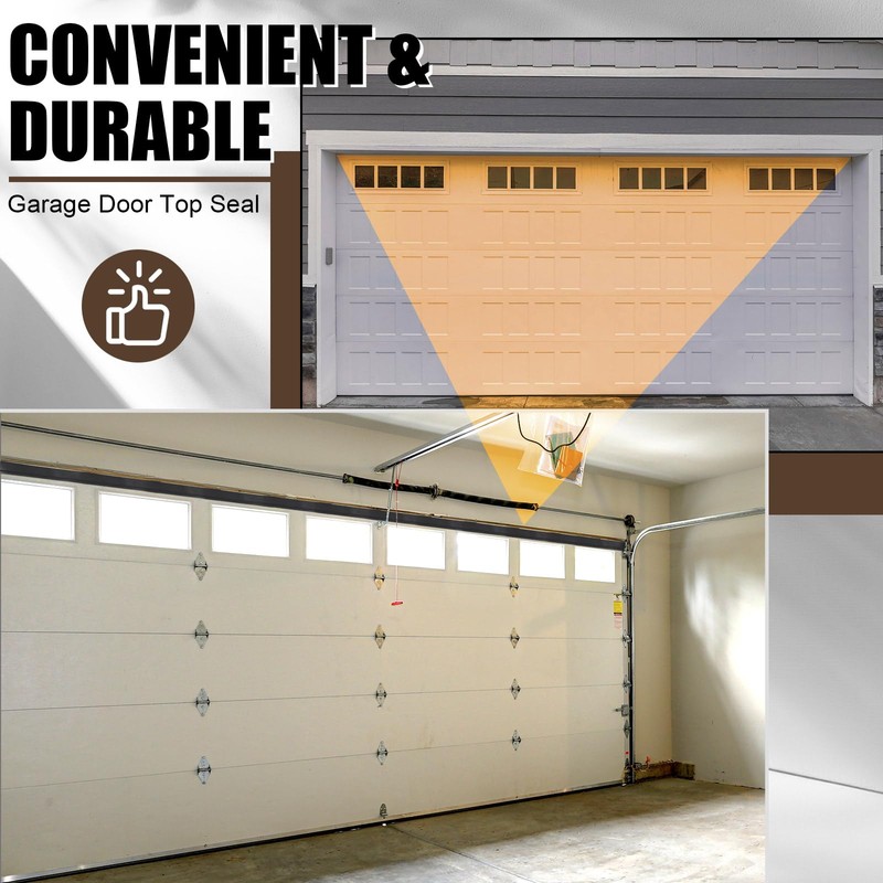 Pangda 36 ft Garage Door Top and Side Seal PVC