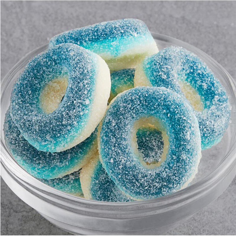 SweetGourmet Gummy Blue Raspberry Rings | Gummi Candy | 1