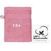 10 Piece Set Wash Mitts Premium Colour: old rose, Size: