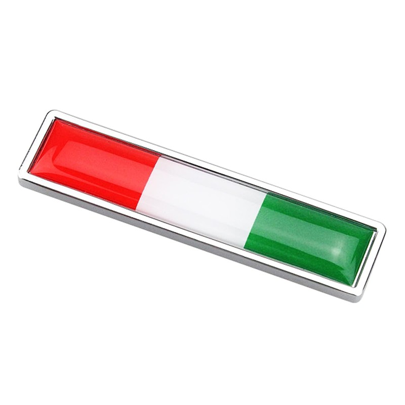Enwye Car Personalization Italy Flag Metal Stickers Pair Set 58x14mm