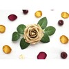 D-Seven Artificial Flower 50pcs Gold Fake Roses with Stem for
