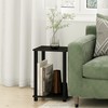 Furinno Simplistic End Table, 2-Pack, Espresso/Black