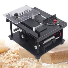 KONKENIE 110-240V Multifunctional Mini Table Saw Household DIY Woodworkings Bench Hardwood Cutting Machine Set Precise Blade 0-90°Angle Cutting 8500RPM