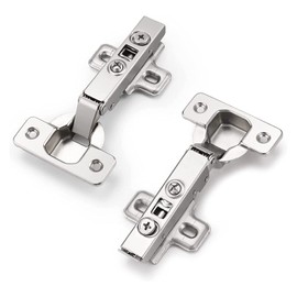 Probrico 105 Degree Soft Closing European Full Overlay Concealed Hinge with Mounting Plate, 2 Pair (4 Pieces)