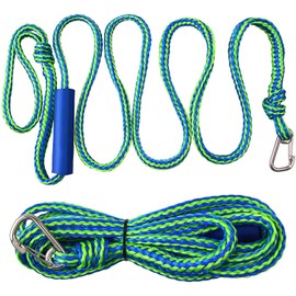 Nylon Rope Anchor Line for Boat, Pack of 2 Robust Braided Mooring Line Swimming Line with Carabiner Outdoor for Camping, Survival, Boats, Fishing, Sailing, Hiking, Fishing