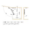 Emuca - Front Lift Fitting for Furniture Lift Doors, Complete
