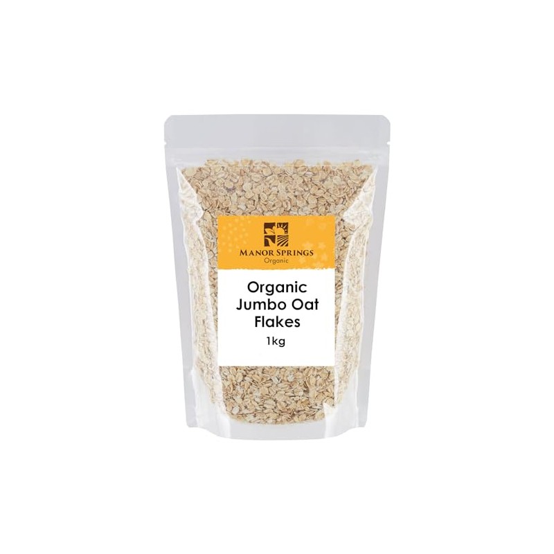 Organic Jumbo Oat Flakes 1kg by Manor Springs Organic
