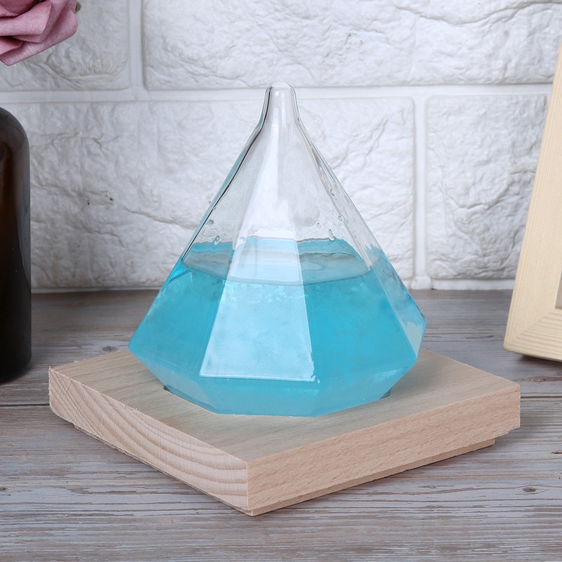 Distinctive Diamond Shape Weather Forecast Glass Bottle Home Decoration Birthday