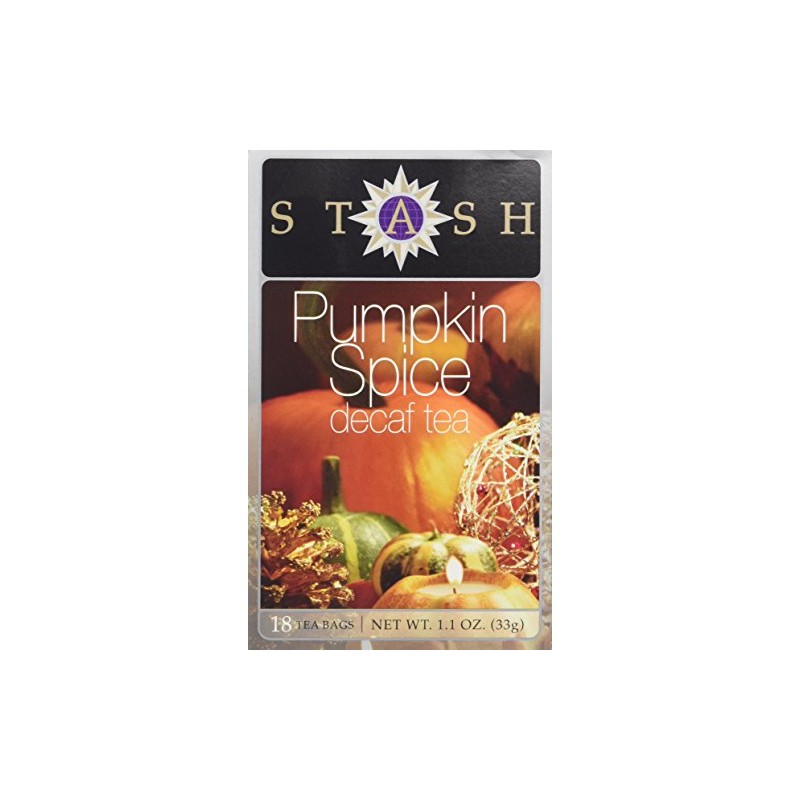 Stash Tea 18 Piece Decaffeinated Tea, Pumpkin Spice