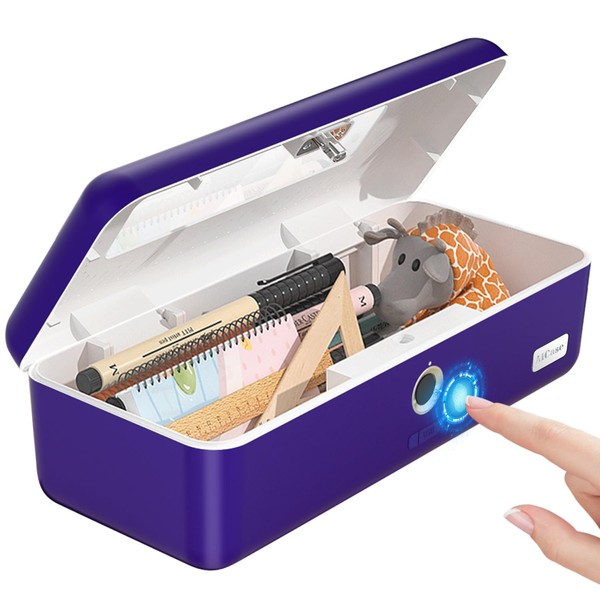 AICase Biometric Fingerprint Storage Box,AICase Portable Cash Jewelry Security Case