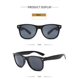 Yumatch Black Sunglasses Eye Shades Vintage Round Sunglasses for Men Women Classic Retro Polarized Sunglasses UV 400 Protection Ladies Sunglasses