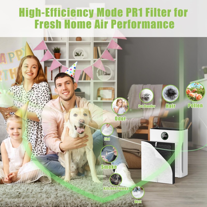 PR1 Replacement Filter Compatible wtih Mooka PR1 Air Purifier