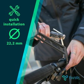 TWIRL Spy Space NBS 175 - Espejo retrovisor para bicicleta (gran angular, izquierda)