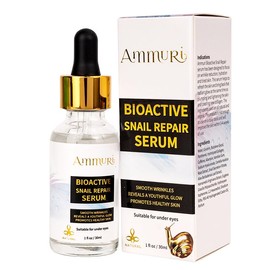 AmmuRi Advanced Snail 96 Mucin Power Essence, Korean Snail Mucin Serum & Face Moisturiser for Deep Hydration, Skin Repair & Radiant Complexion with 96% Snail Secretion Filtrate, Korean Skincare
