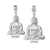 925 Sterling Silver Buddhism Buddhist Meditation Zen Buddha Pendant Necklace,