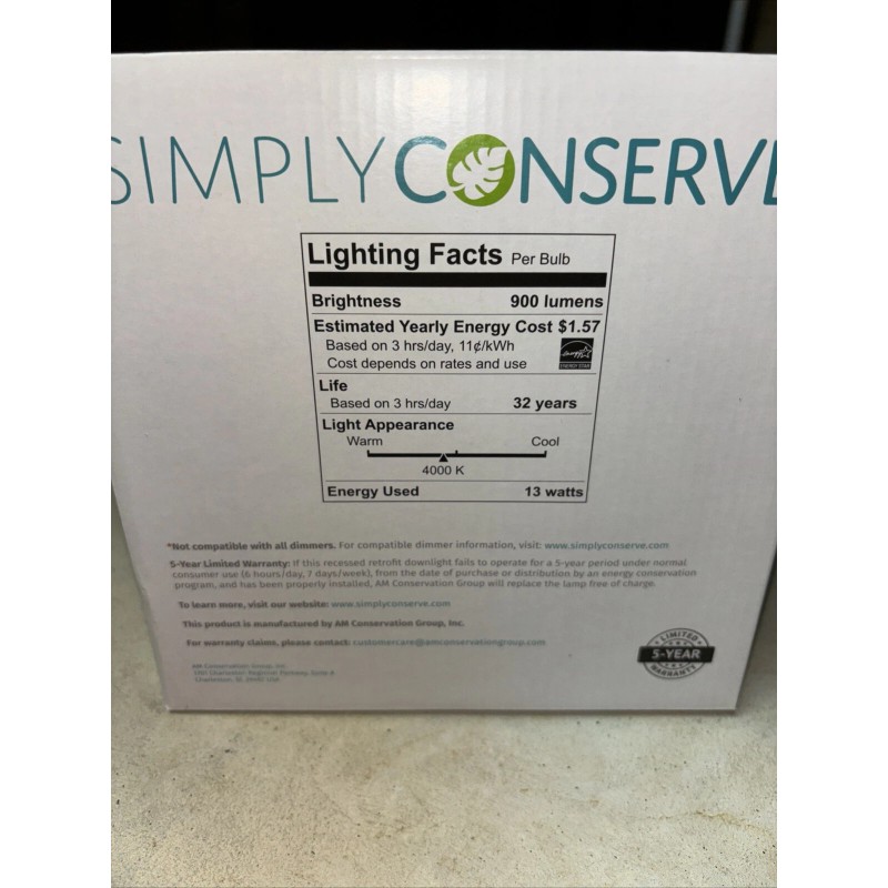 Simply Conserve Recessed Lighting Kits Non-IC Rated Integrated White