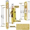 TPard Sliding Glass Patio Door Handle Set with Key Cylinder