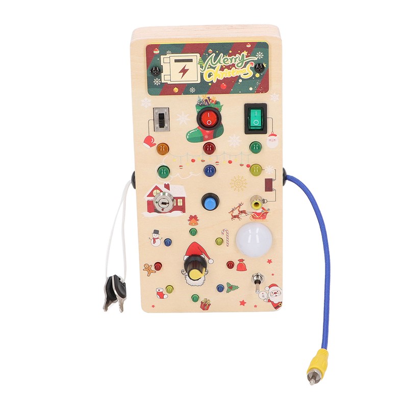 Lights Switch Board Toy Wooden Puzzle Early Education Fine Motor