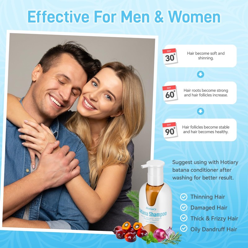 Batana Oil Shampoo for Hair Growth, Clarifying Hair Loss Treatment