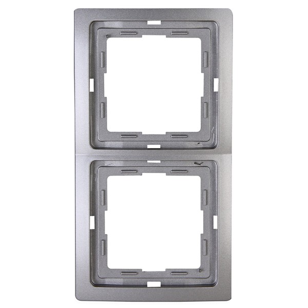 Kopp Venice Cover Frame for 2 Sockets, 1 Stück, platin, 400243061
