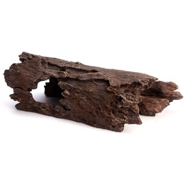Lizard, Snake or Reptile Hide. XL Large 14" Hollow Log for Aquarium or Fish Tank. Bearded Dragon or Gecko Tank Accessories. Natural Looking Basking Platform, Shrimp or Betta Fish Hideout