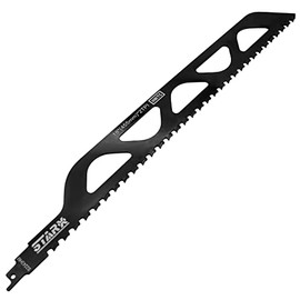 Starx Reciprocating Saw Blade-Demolition Masonry Hard Alloy Tungsten Carbide Saw Blades for Cutting Brick ,Fiber Cement, aerated Concrete and poroton, 1/2"Universal Shank (18in/455mm)