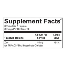 Natural Bio Health Zinc 60 Cpsulas Na