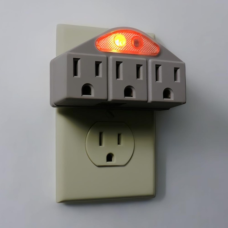 Skywalker Polarized 3-Outlet AC Adapter with Night Light