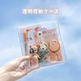 Donally Clear Case, Pencil Case, Pen Case, Multi Pouch, Korean Miscellaneous Goods, Transparent, Storage, Mini Size, CLEAR, Simple